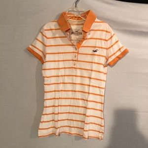 Orange and white polo